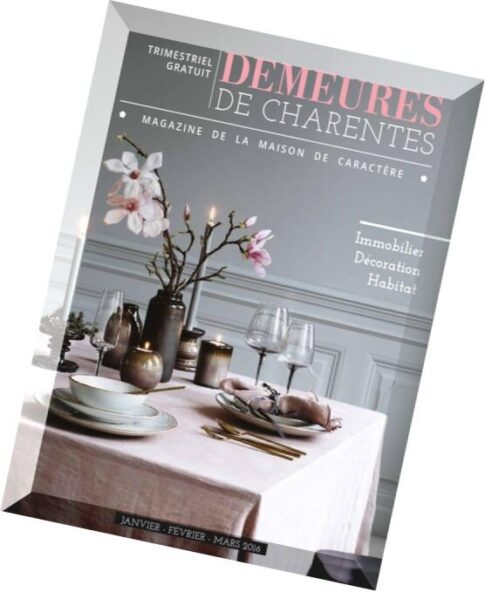 Demeures de Charentes – Janvier-Mars 2016