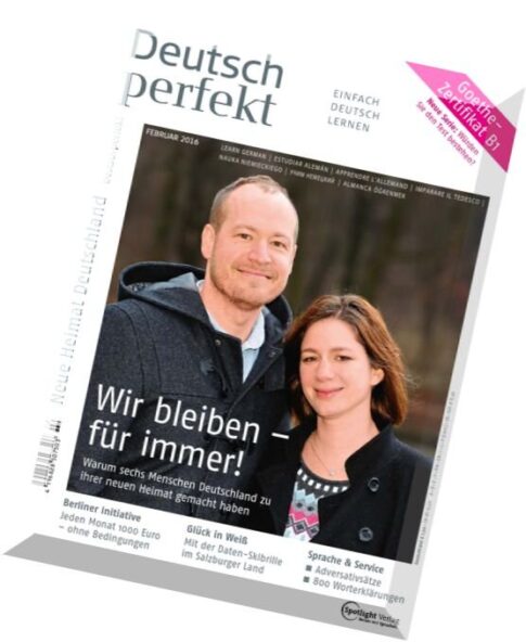Deutsch Perfekt – Februar 2016