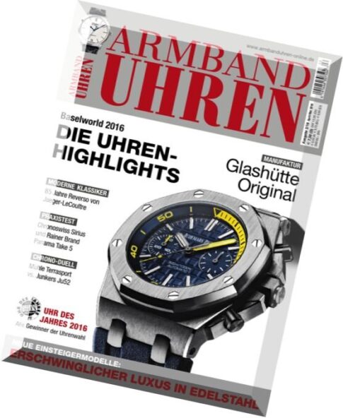 Armbanduhren Magazin – April-Mai 2016