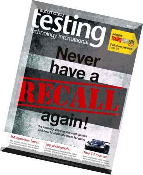 Automotive Testing Technology International – March 2016
