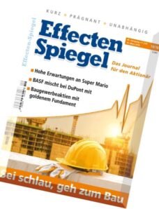 Effecten Spiegel – 10 Marz 2016