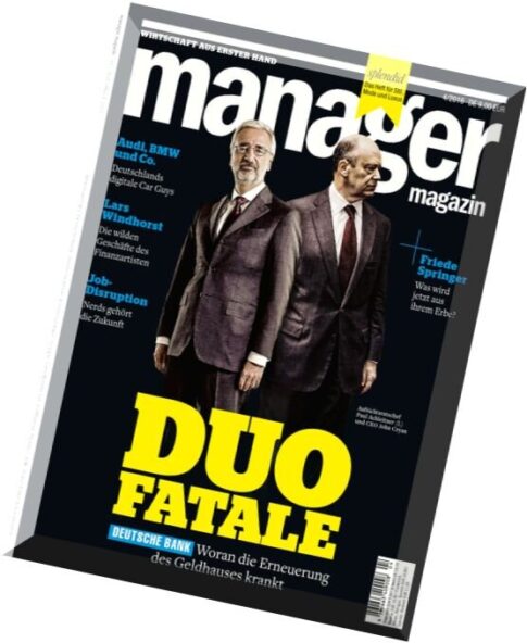 Manager Magazin — April 2016