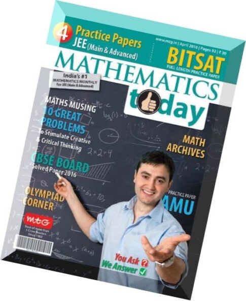 Mathematics Today – April 2016