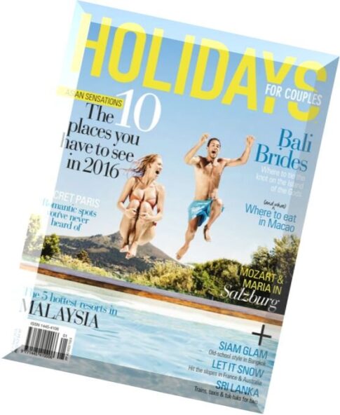 Holidays for Couples – April-September 2016