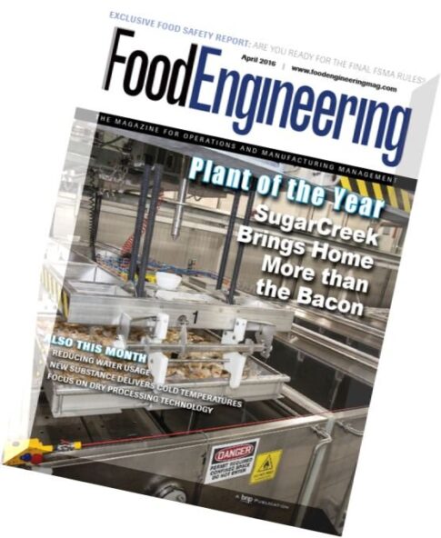 Food Engineering – April 2016