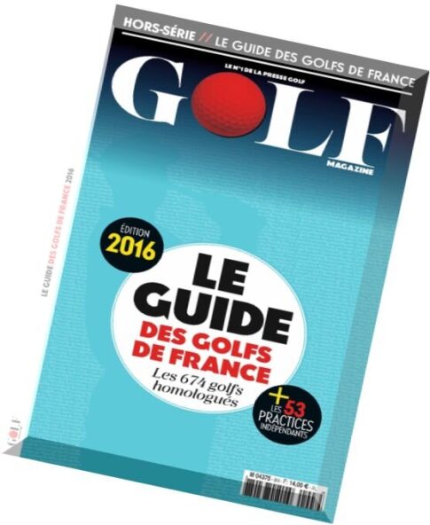 Golf magazine (Le Guide des Golfs de France) – 2016
