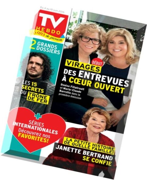 Tv Hebdo — 4 au 10 Juin 2016