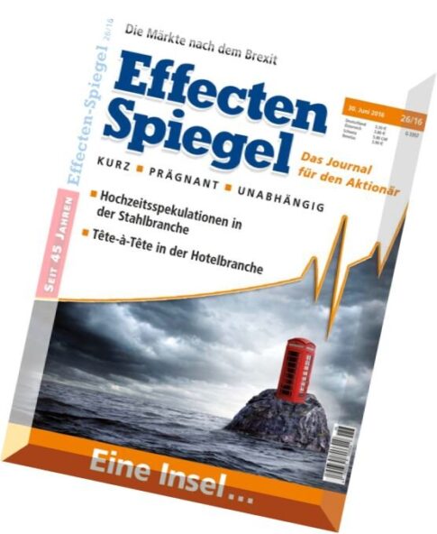 Effecten Spiegel – 30 Juni 2016