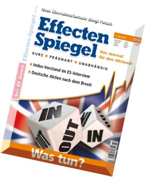 Effecten Spiegel – 7 Juli 2016