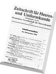 Zeitschrift fur Heeres- und Uniformkunde – N 146-151, 1956