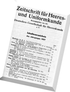 Zeitschrift fur Heeres- und Uniformkunde – N 152-156, 1957