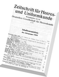 Zeitschrift – fur Heeres – und Uniformkunde N 162-166 1959