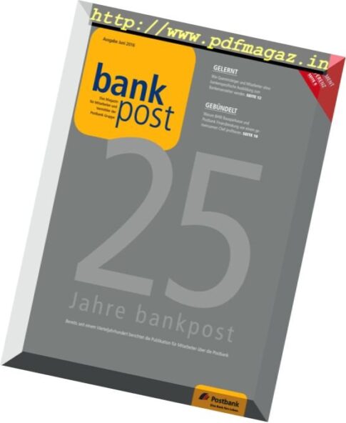 Bankpost – Juni 2016