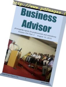 Business Advisor — 10 August 2016