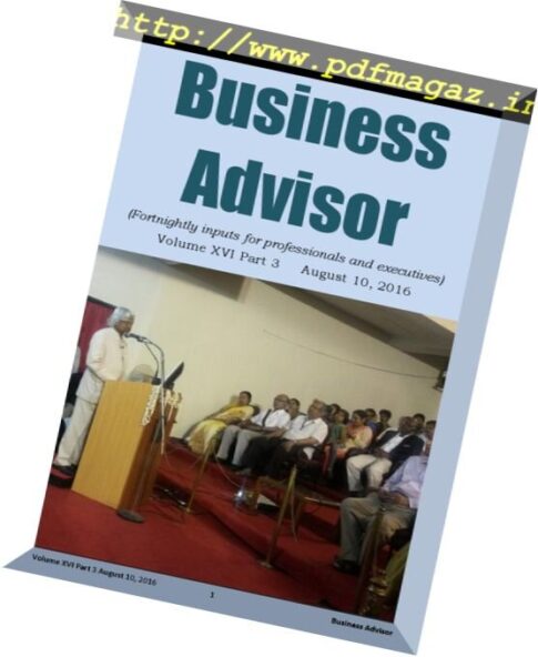 Business Advisor – 10 August 2016
