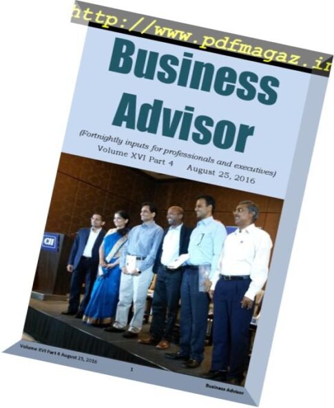 Business Advisor – 25 August 2016