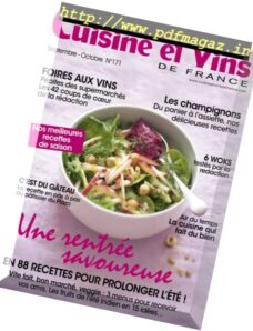 Cuisine et Vins de France – Septembre-Octobre 2016