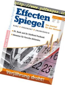 Effecten Spiegel – 28 Juli 2016