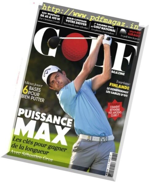 Golf Magazine France — Septembre 2016