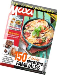 Maxi – Hors Serie Cuisine – Septembre-Octobre 2016