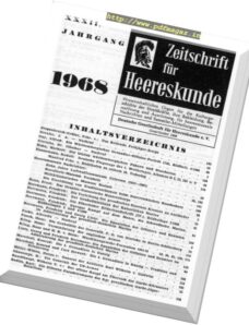 Zeitschrift fur Uniformkunde – N 215-220, 1968