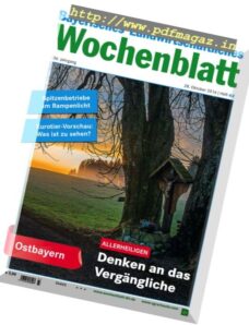 Bayerisches Landwirtschaftliches Wochenblatt – 28 Oktober 2016