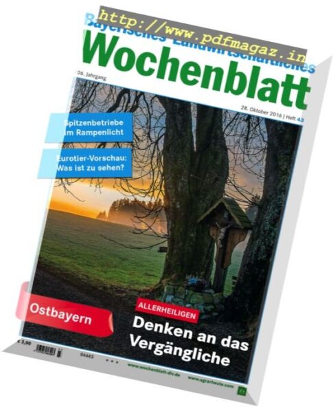 Bayerisches Landwirtschaftliches Wochenblatt – 28 Oktober 2016