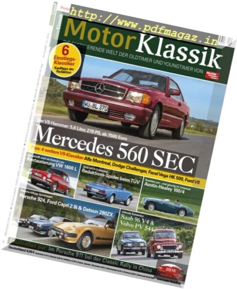 Auto Motor Sport Motor Klassik – Dezember 2016
