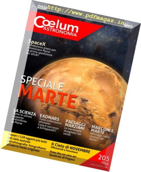 Coelum Astronomia — N 205, 2016