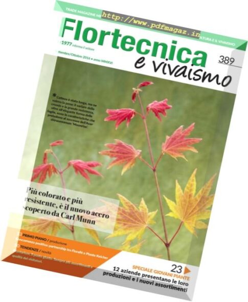 Flortecnica e Vivaismo – Settembre-Ottobre 2016