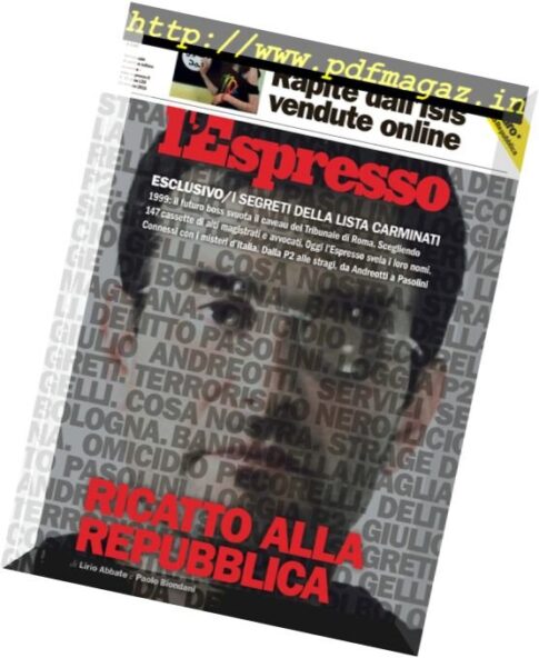 L’Espresso – 23 Ottobre 2016
