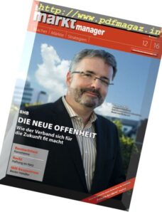 Bau Markt Manager – Dezember 2016