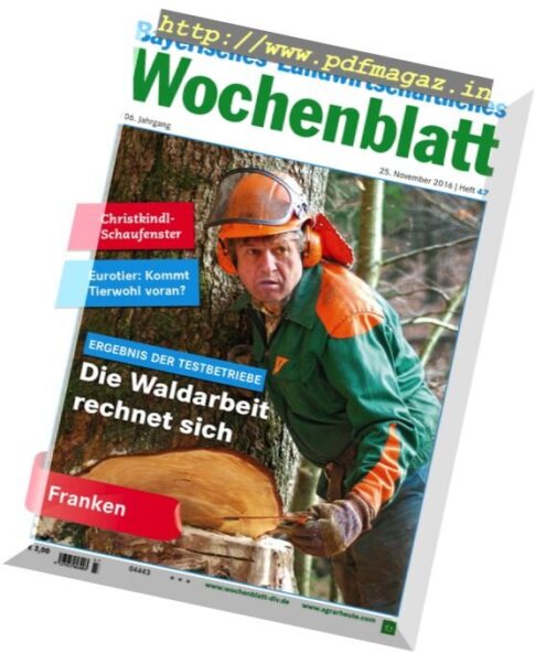 Bayerisches Landwirtschaftliches Wochenblatt — 25 November 2016