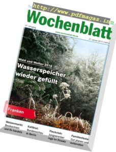 Bayerisches Landwirtschaftliches Wochenblatt – 27 Januar 2017