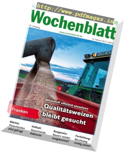 Bayerisches Landwirtschaftliches Wochenblatt – 10 Februar 2017