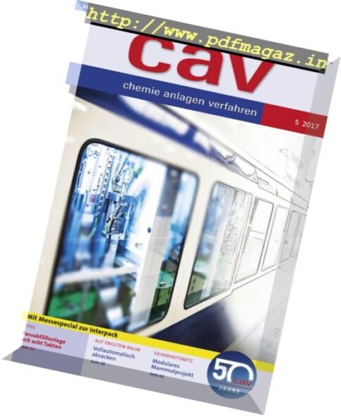 CAV Chemie Anlagen Verfahren — Nr.5, 2017