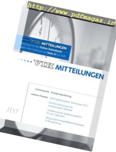 VIK Mitteilungen — Nr.2, 2017