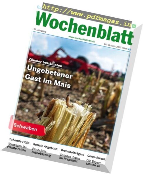 Bayerisches Landwirtschaftliches Wochenblatt Schwaben – 20 Oktober 2017