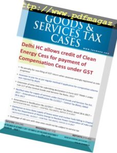 Goods & Services Tax Cases — 17 October 2017