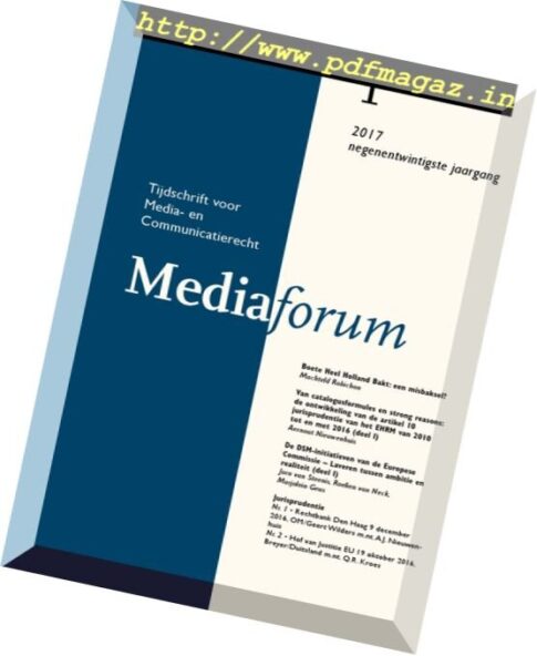 Media Forum – Nr.1 2017