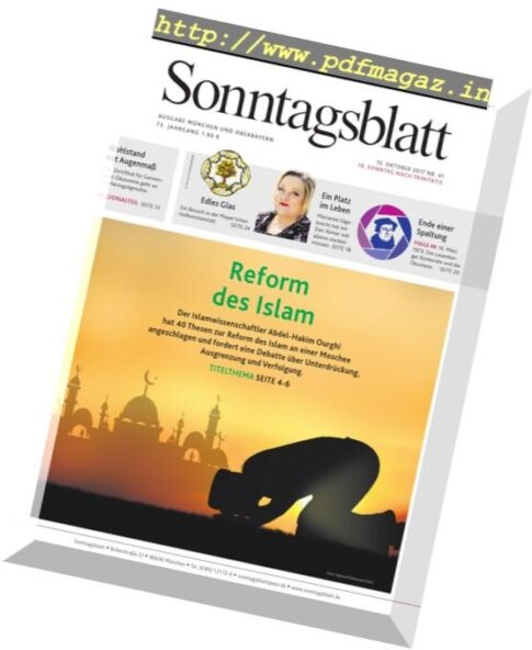 Sonntagsblatt – 15 Oktober 2017