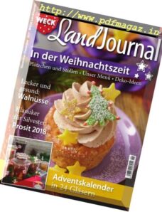 Weck Landjournal – November-Dezember 2018