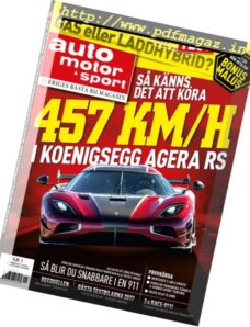 Auto Motor & Sport Sverige – 1 januari 2018