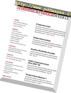 Economic & Political Weekly — 22 January 2018