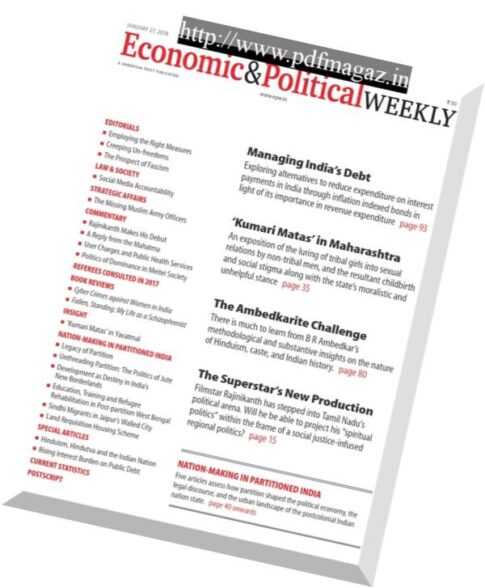 Economic & Political Weekly – 29 January 2018