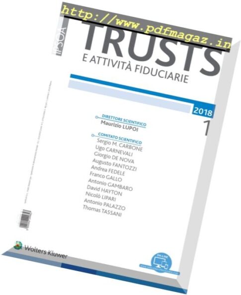 Trusts e Attivita Fiduciarie – Gennaio 2018