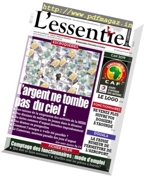 L’essentiel du Cameroun — 19 avril 2018