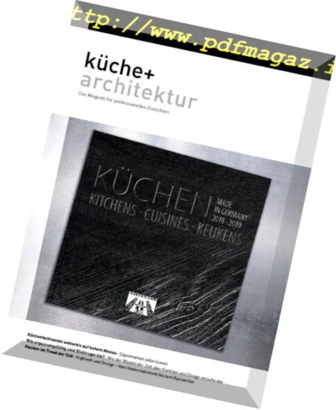 Kuche & Architektur — N 3, 2018