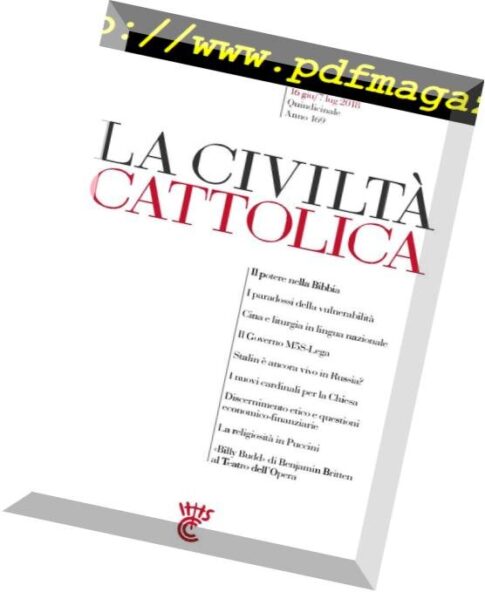 La Civilta Cattolica — 16 Giugno 2018