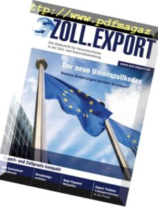 Zoll.Export – April 2016
